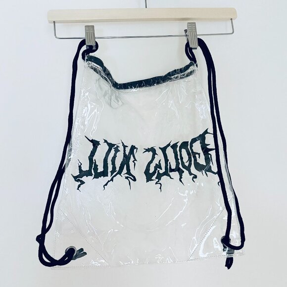 Dolls Kill Clear Drawstring Backpack - Picture 3 of 3